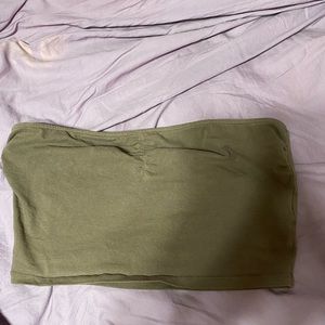 EUC Garage olive ruched bandeau